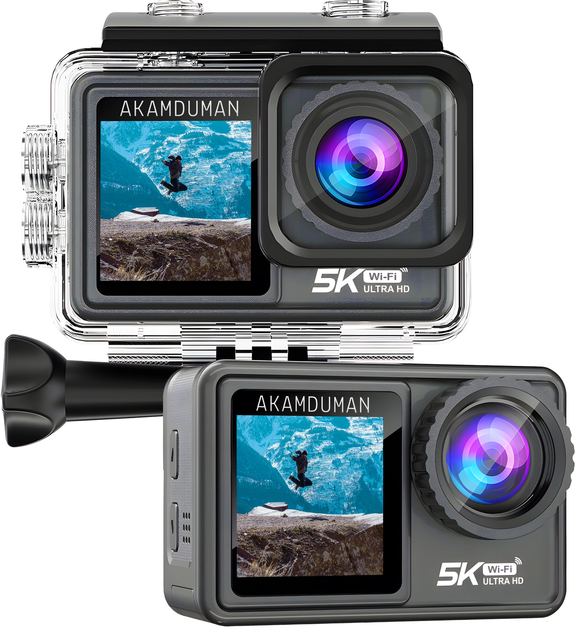 AKAMDUMAN® Actiecamera 5K - Krachtige 5K-camera voor haarscherpe opnames - AKAMDUMAN®