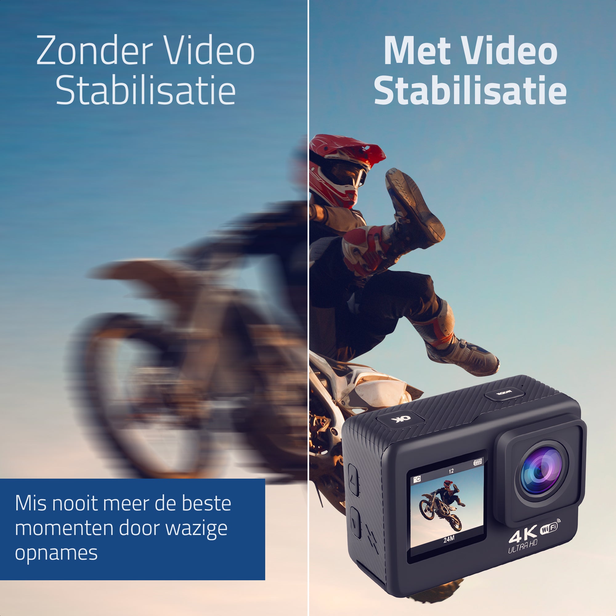 Akamduman® Action Camera Ultra 4K 24mp 60 fps